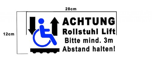 Rollstuhlfahrer achtung lift - rollstuhlfahrer,