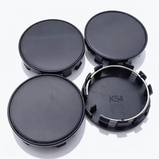4X 54mm Schwarz Nabendeckel