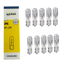 10 Stück Narva 12V 1,2W T5 W2x4,6D Glühlampe Glassockellampe Tacholampe N29w