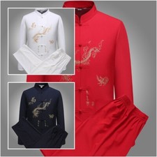 Kleidung Anzug Kung Fu Tai Chi Lange Ärmel Jacke + Hose Chinesische Kleidung