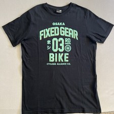 T-Shirt Herren/Jungen Fishbone Gr. S schwarz „Osaka Fixed Gear 03 Bike“