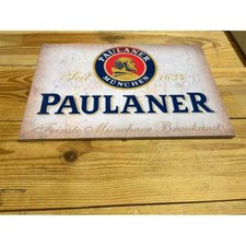 Paulaner Beer Germany Vintage Pub  Keramik Schild Keramik Wand Wandfliese