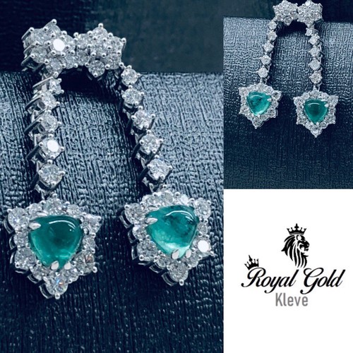 Emerald diamond drop - emerald, &