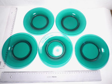 70er J. 5 Glasteller grün Ø