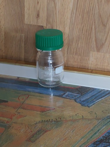 Schott glasflasche mit - mit, deckel