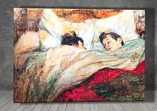 Henri de Toulouse-Lautrec im Bett LEINWANDMALEREI KUNSTDRUCK 1727