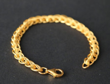 Breites Damen Armband Silber vergoldet 925 Armschmuck Gold Silberarmband 7,4 mm