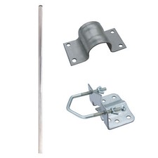 2m SAT Mast Aluminium Satelliten Antennenmast Befestigung Mastschelle Mastfuß