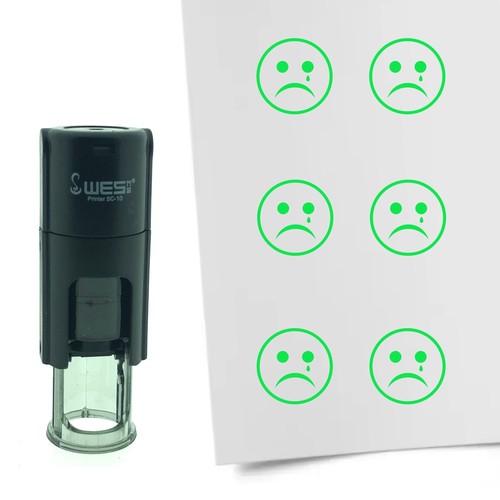 Stempel trauriger smiley - trauriger, in