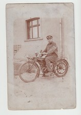 Photo  AK  Stolzer Motorrad Lenker mit  DKW E 206 ca 1930