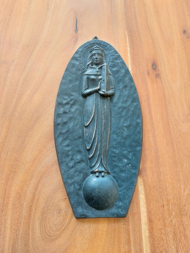 Heiligenfigur gusseisen - heiligenfigur,