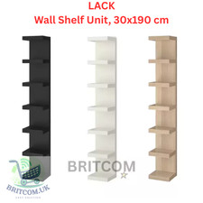 IKEA LACK 190cm Wandregal - hohe moderne Aufbewahrung/Vitrine (3 Farben zur Auswahl)