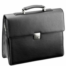 Aktentasche-Arbeitstasche-Umhängetasche Tasche-Schwarz 40 x33x14cm–Bowatex