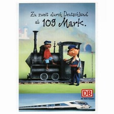 DB Werbe-AK Eisenbahn / Jim Knopf mit Lukas und Lokomotive Emma