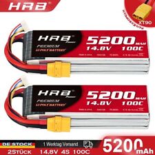 2Stück HRB 14,8V 5200mAh 4S XT90 Lipo Akku für RC Truck Hubschrauber Quad Muti