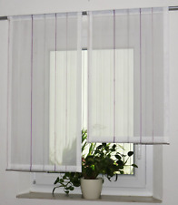 Scheibengardinen 2 x Breite 40 cm x Höhe 75/90 cm lila modern Gardine Paneel