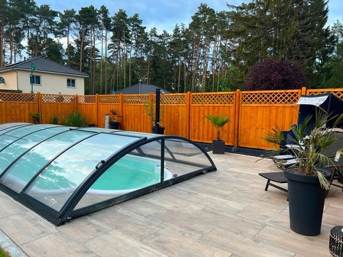 Gfk schwimmbecken überdachung - schwimmbecken,