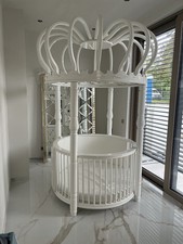 Einmaliges Baby Bett/Prinzessin Bett Rund Mit 4 Säulen