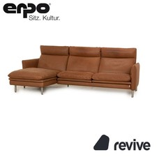 Erpo Porto Leder Ecksofa Braun