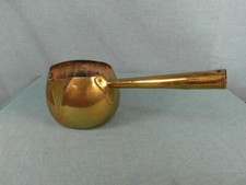 Stieltopf Milchtopf Antik Messing Kupfer um 1920 Handgefertigt 14 cm Unikat 15c3