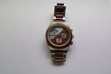 Laimer Herren Holzuhr Miyota, Chronograph, 2035-GL 20 Walnussholz / Edelstahl