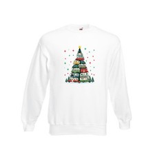 Camper | Camping | Weihnachten | Fahrzeuge | Baumlichter v2 Sweatshirt Weiß