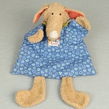 Sigikid Hund ❤️ Schmusetuch Schnuffeltuch Kuscheltuch Blau Beige Frottee Herzen