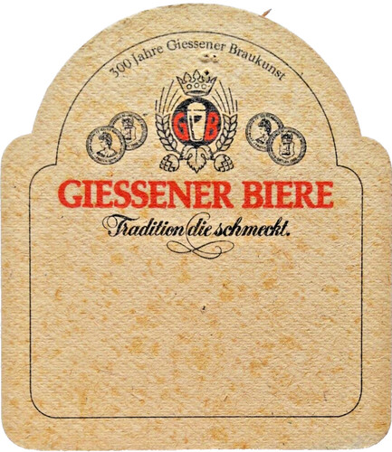 Alter bierdeckel giessener - alter,