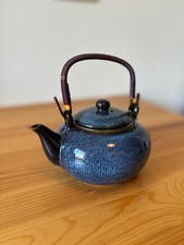 Keramik-Teekanne 700 ml – blaue Glasur, japanisch inspiriert | Handgefertigt