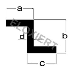 Alu Z-Profil ELOXIERT 1 Meter
