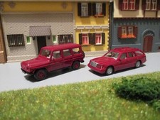 WIKING 1:87 H0 Konvolut Mercedes "violett" GE Geländewagen + 230 TE W124 Kombi