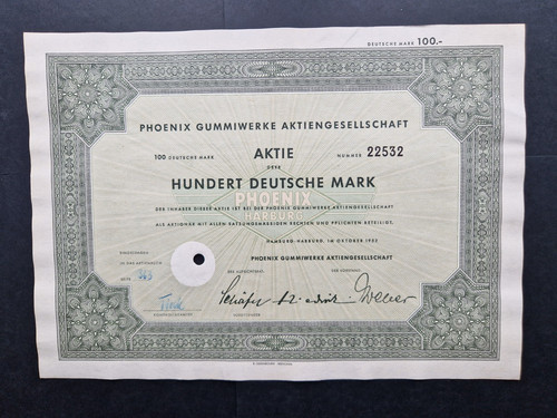 Aktie phoenix gummiwerke - gummiwerke, ag