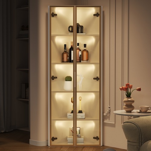 Led glasvitrine 62x35x160cm - led-glasvitrine,