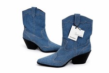 PULL&BEAR Denim Cowboy Boots