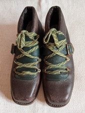 alte Skischuhe Stiefel Leder ca. 1950/1960 rar  Vintage Größe 39/40 Dekoration