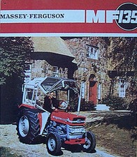 Altes Reklame Blechschild Oldtimer Traktor Ferguson Massey MF 135 Schlepper