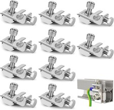 10Stk Erdungsklemme Alu Edelstahl PV Solarpanel Erdung Klemme Für Aluprofil DE