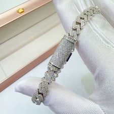 8MM Moissanit Cuban Armband