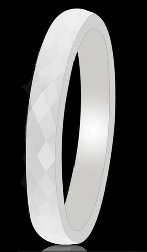 Ring weiss keramik breit - weiss, mm