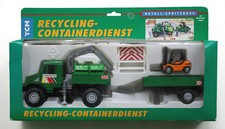 TCM 66098 Modell-Fahrzeug Recycling-Containerdienst Metall-Spritzguss 35 cm, OVP