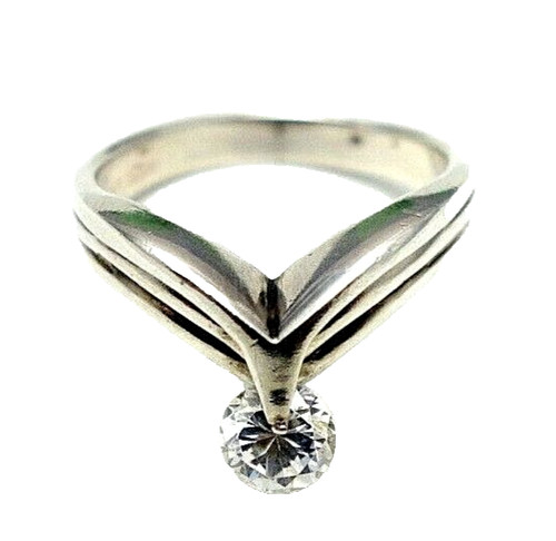 Eleganter solitär ring - solitär,