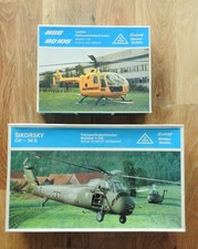 Roskopf Miniatur Modelle MBB BO 105 und Sikorsky H 34 neu OVP