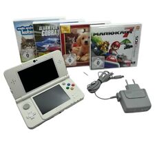 New Nintendo 3DS Spielkonsole Weiß + 4 Spiele + Ladekabel - Beschreibung lesen!
