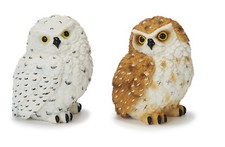 Deko Eulen 2erSet ca. 11 cm