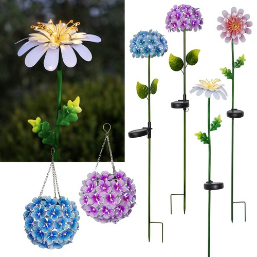 Led solar leuchte blume - led, solar-leuchte