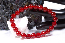 Edelstein Armband Roter Achat | 8mm Kugelarmband