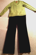 Olsen, Zerres/Hose, Pullover, 40, schwarz, grün, fast neu