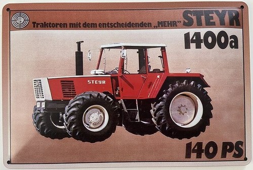 Blechschild cm steyr - blechschild, 40