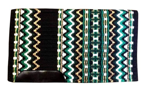 Black green wool - green, saddle