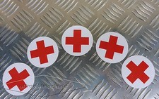 5x Aufkleber Rotkreuz, NVA